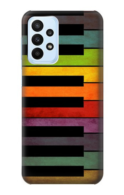 W3451 Colorful Piano Funda Carcasa Case y Caso Del Tirón Funda para Samsung Galaxy A23