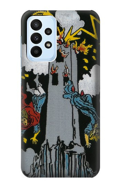 W3745 Tarot Card The Tower Funda Carcasa Case y Caso Del Tirón Funda para Samsung Galaxy A23