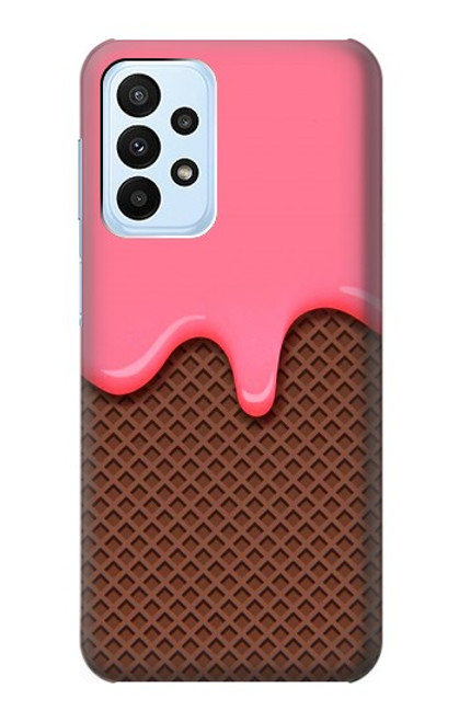 W3754 Strawberry Ice Cream Cone Funda Carcasa Case y Caso Del Tirón Funda para Samsung Galaxy A23