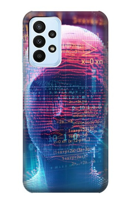 W3800 Digital Human Face Funda Carcasa Case y Caso Del Tirón Funda para Samsung Galaxy A23