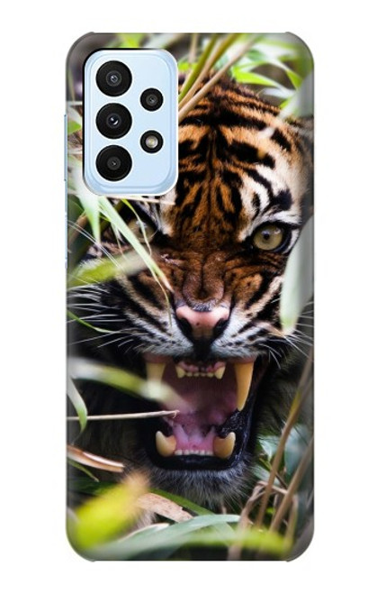 W3838 Barking Bengal Tiger Funda Carcasa Case y Caso Del Tirón Funda para Samsung Galaxy A23