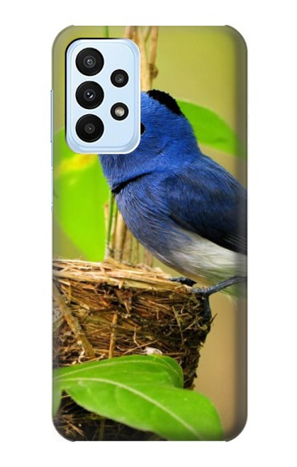 W3839 Bluebird of Happiness Blue Bird Funda Carcasa Case y Caso Del Tirón Funda para Samsung Galaxy A23
