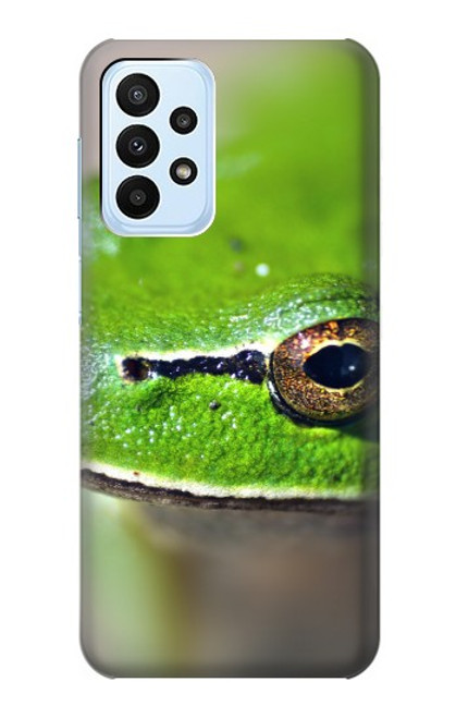 W3845 Green frog Funda Carcasa Case y Caso Del Tirón Funda para Samsung Galaxy A23