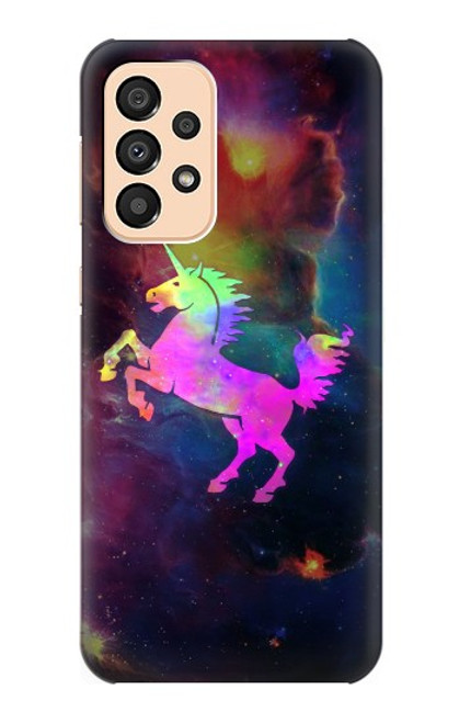 W2486 Rainbow Unicorn Nebula Space Funda Carcasa Case y Caso Del Tirón Funda para Samsung Galaxy A33 5G