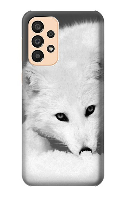 W2569 White Arctic Fox Funda Carcasa Case y Caso Del Tirón Funda para Samsung Galaxy A33 5G