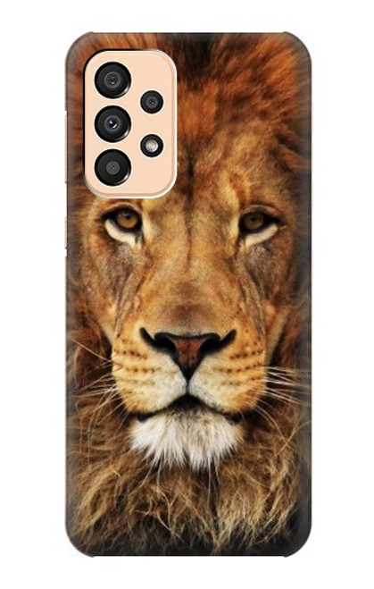 W2870 Lion King of Beasts Funda Carcasa Case y Caso Del Tirón Funda para Samsung Galaxy A33 5G