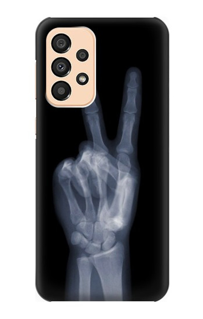 W3101 X-ray Peace Sign Fingers Funda Carcasa Case y Caso Del Tirón Funda para Samsung Galaxy A33 5G