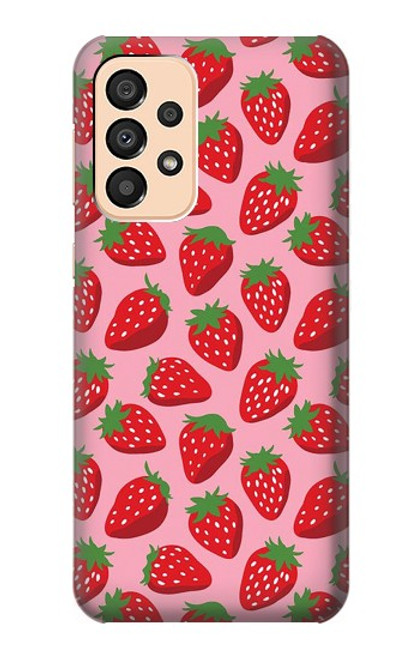 W3719 Strawberry Pattern Funda Carcasa Case y Caso Del Tirón Funda para Samsung Galaxy A33 5G