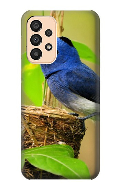 W3839 Bluebird of Happiness Blue Bird Funda Carcasa Case y Caso Del Tirón Funda para Samsung Galaxy A33 5G