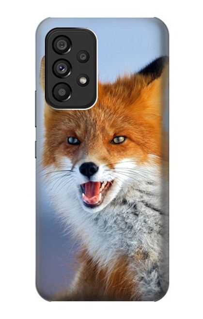 W0417 Fox Funda Carcasa Case y Caso Del Tirón Funda para Samsung Galaxy A53 5G