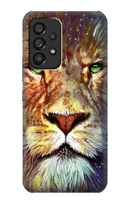 W1354 Lion Funda Carcasa Case y Caso Del Tirón Funda para Samsung Galaxy A53 5G