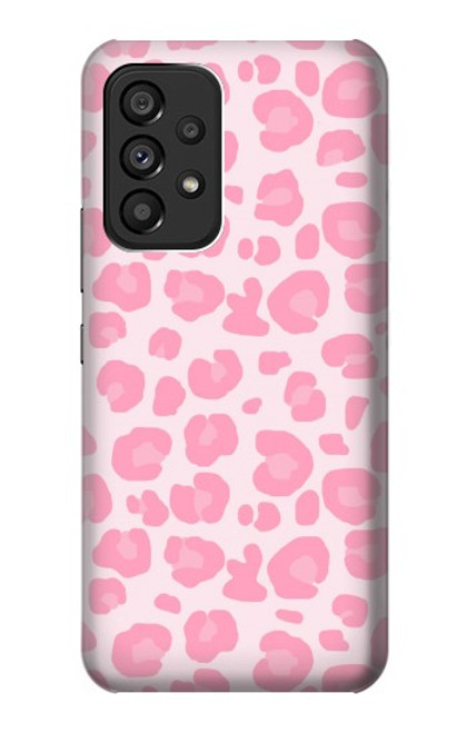 W2213 Pink Leopard Pattern Funda Carcasa Case y Caso Del Tirón Funda para Samsung Galaxy A53 5G