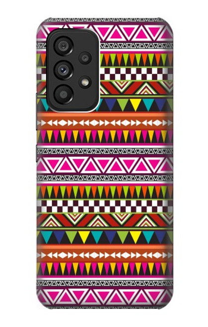 W2292 Aztec Tribal Pattern Funda Carcasa Case y Caso Del Tirón Funda para Samsung Galaxy A53 5G