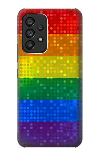 W2683 Rainbow LGBT Pride Flag Funda Carcasa Case y Caso Del Tirón Funda para Samsung Galaxy A53 5G