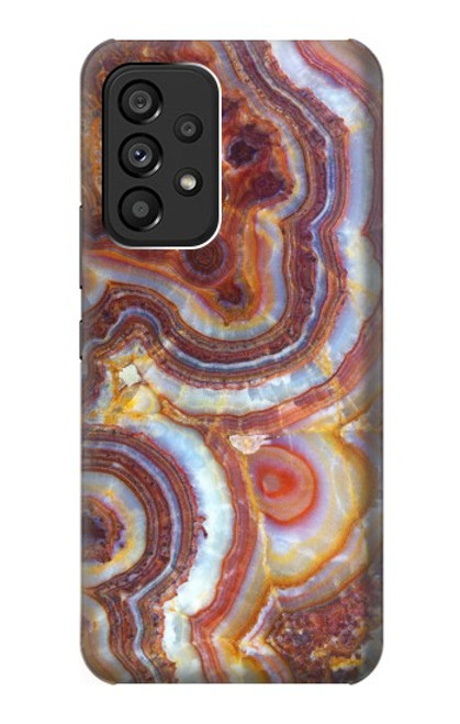 W3034 Colored Marble Texture Printed Funda Carcasa Case y Caso Del Tirón Funda para Samsung Galaxy A53 5G