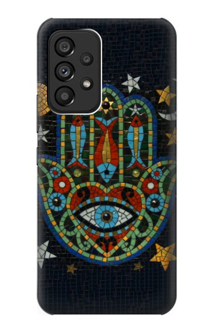 W3175 Hamsa Hand Mosaics Funda Carcasa Case y Caso Del Tirón Funda para Samsung Galaxy A53 5G