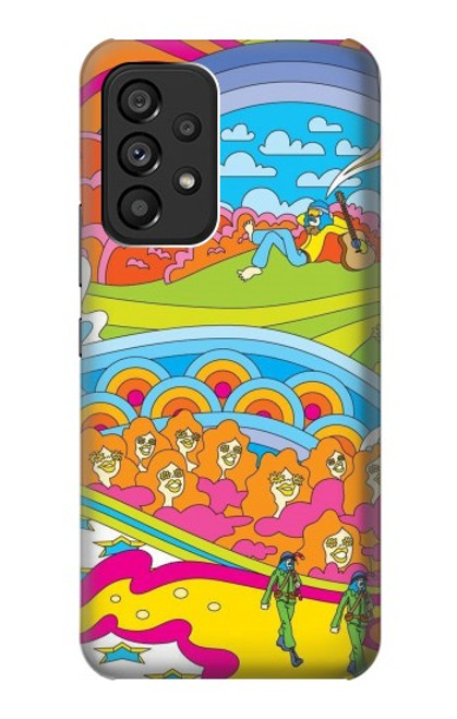 W3407 Hippie Art Funda Carcasa Case y Caso Del Tirón Funda para Samsung Galaxy A53 5G