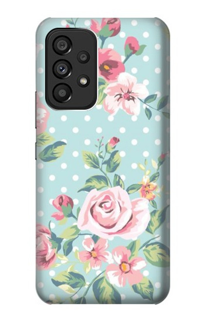 W3494 Vintage Rose Polka Dot Funda Carcasa Case y Caso Del Tirón Funda para Samsung Galaxy A53 5G