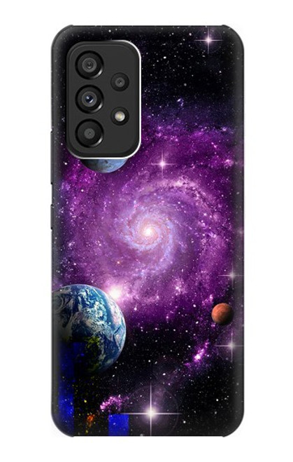 W3689 Galaxy Outer Space Planet Funda Carcasa Case y Caso Del Tirón Funda para Samsung Galaxy A53 5G