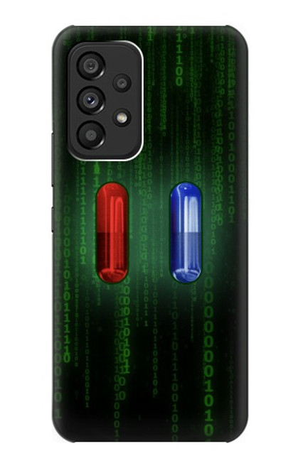 W3816 Red Pill Blue Pill Capsule Funda Carcasa Case y Caso Del Tirón Funda para Samsung Galaxy A53 5G