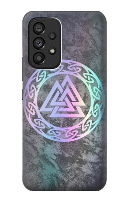 W3833 Valknut Odin Wotans Knot Hrungnir Heart Funda Carcasa Case y Caso Del Tirón Funda para Samsung Galaxy A53 5G