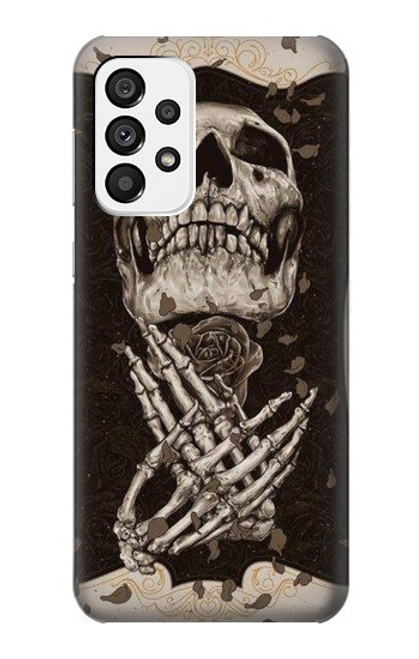 W1676 Skull Rose Funda Carcasa Case y Caso Del Tirón Funda para Samsung Galaxy A73 5G