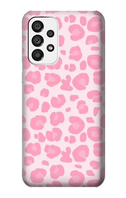 W2213 Pink Leopard Pattern Funda Carcasa Case y Caso Del Tirón Funda para Samsung Galaxy A73 5G