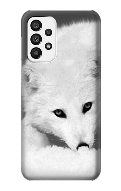 W2569 White Arctic Fox Funda Carcasa Case y Caso Del Tirón Funda para Samsung Galaxy A73 5G