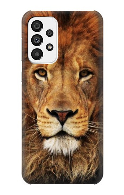 W2870 Lion King of Beasts Funda Carcasa Case y Caso Del Tirón Funda para Samsung Galaxy A73 5G