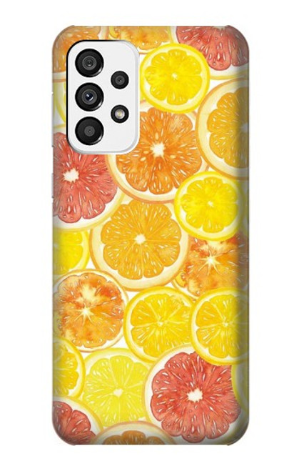 W3408 Lemon Funda Carcasa Case y Caso Del Tirón Funda para Samsung Galaxy A73 5G