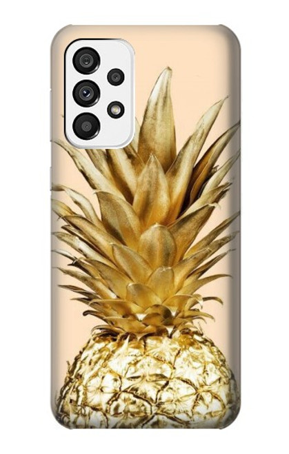 W3490 Gold Pineapple Funda Carcasa Case y Caso Del Tirón Funda para Samsung Galaxy A73 5G