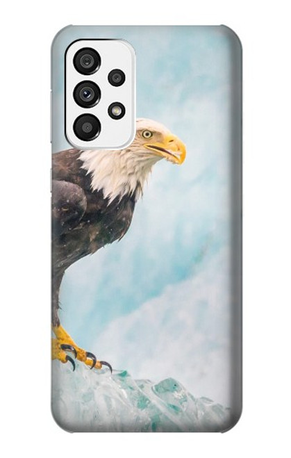 W3843 Bald Eagle On Ice Funda Carcasa Case y Caso Del Tirón Funda para Samsung Galaxy A73 5G