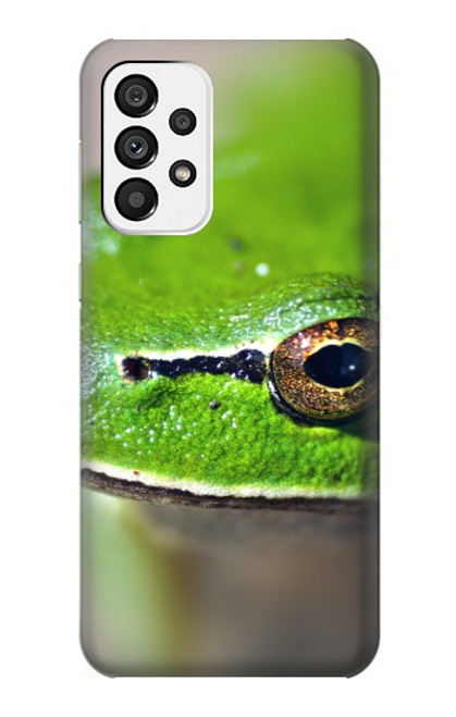 W3845 Green frog Funda Carcasa Case y Caso Del Tirón Funda para Samsung Galaxy A73 5G