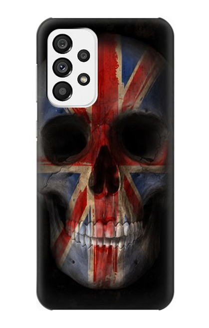 W3848 United Kingdom Flag Skull Funda Carcasa Case y Caso Del Tirón Funda para Samsung Galaxy A73 5G