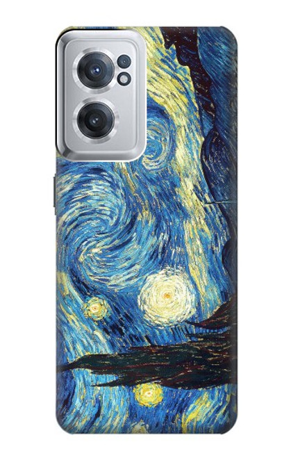 W0213 Van Gogh Starry Nights Funda Carcasa Case y Caso Del Tirón Funda para OnePlus Nord CE 2 5G