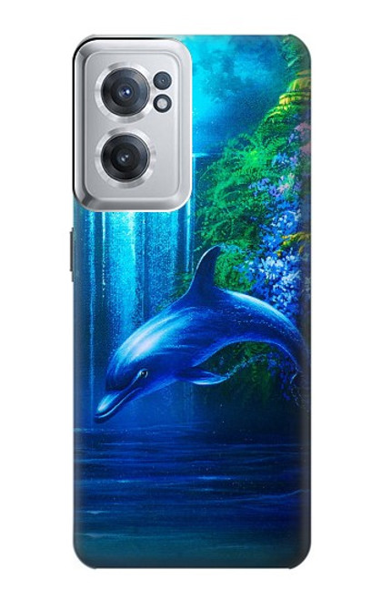 W0385 Dolphin Funda Carcasa Case y Caso Del Tirón Funda para OnePlus Nord CE 2 5G