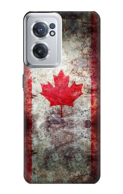 W2490 Canada Maple Leaf Flag Texture Funda Carcasa Case y Caso Del Tirón Funda para OnePlus Nord CE 2 5G