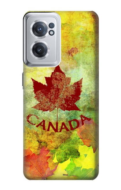 W2523 Canada Autumn Maple Leaf Funda Carcasa Case y Caso Del Tirón Funda para OnePlus Nord CE 2 5G