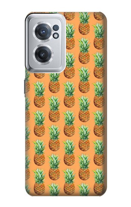 W3258 Pineapple Pattern Funda Carcasa Case y Caso Del Tirón Funda para OnePlus Nord CE 2 5G