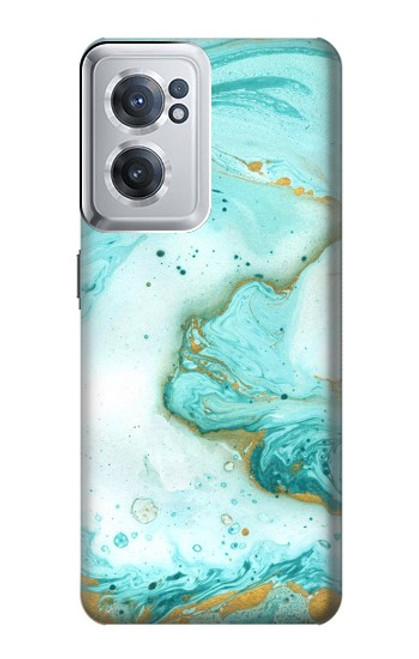 W3399 Green Marble Graphic Print Funda Carcasa Case y Caso Del Tirón Funda para OnePlus Nord CE 2 5G