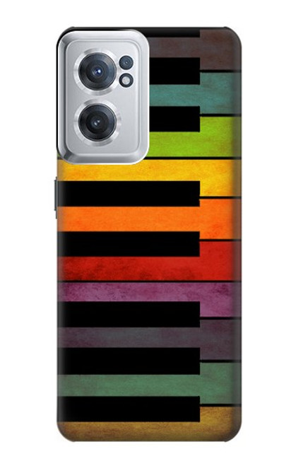 W3451 Colorful Piano Funda Carcasa Case y Caso Del Tirón Funda para OnePlus Nord CE 2 5G