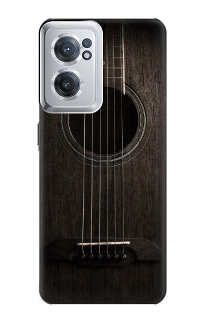 W3834 Old Woods Black Guitar Funda Carcasa Case y Caso Del Tirón Funda para OnePlus Nord CE 2 5G