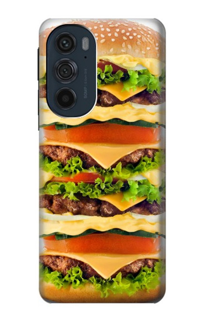 W0790 Hamburger Funda Carcasa Case y Caso Del Tirón Funda para Motorola Edge 30 Pro