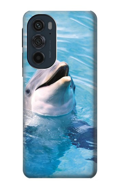 W1291 Dolphin Funda Carcasa Case y Caso Del Tirón Funda para Motorola Edge 30 Pro