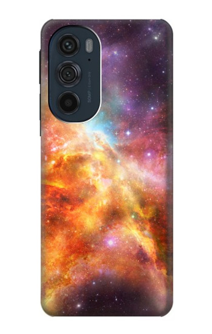 W1963 Nebula Rainbow Space Funda Carcasa Case y Caso Del Tirón Funda para Motorola Edge 30 Pro