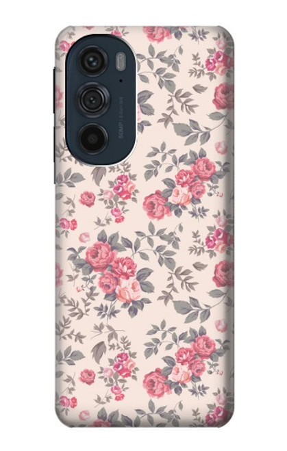 W3095 Vintage Rose Pattern Funda Carcasa Case y Caso Del Tirón Funda para Motorola Edge 30 Pro