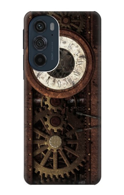 W3221 Steampunk Clock Gears Funda Carcasa Case y Caso Del Tirón Funda para Motorola Edge 30 Pro