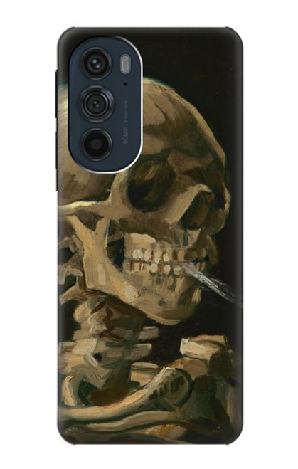 W3358 Vincent Van Gogh Skeleton Cigarette Funda Carcasa Case y Caso Del Tirón Funda para Motorola Edge 30 Pro