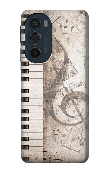 W3390 Music Note Funda Carcasa Case y Caso Del Tirón Funda para Motorola Edge 30 Pro