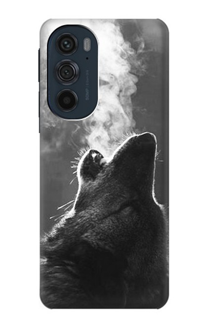 W3505 Wolf Howling Funda Carcasa Case y Caso Del Tirón Funda para Motorola Edge 30 Pro